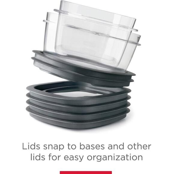 28Piece Clear/Grey Food Storage Containers,Premium Snap Bases,&Various Size Lids - Picture 5 of 7